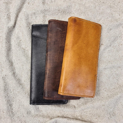 Retro Handmade Leather Multi-card Slots Long Wallets