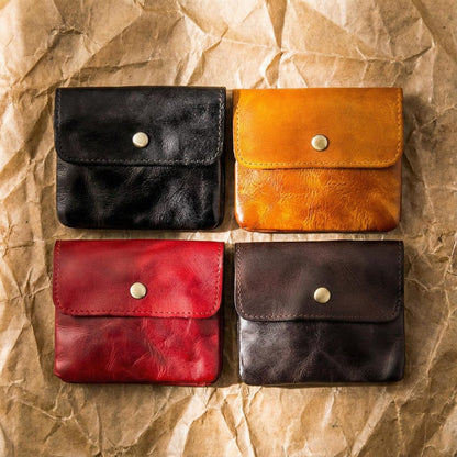 Vintage Leather Cards Holder Coin Wallet
