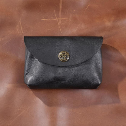 Retro Handmade Leather Coin Bag Storage Bag