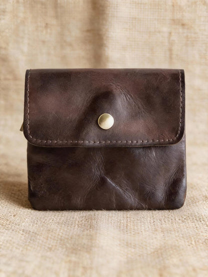 Vintage Leather Cards Holder Coin Wallet