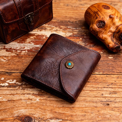 Leather Retro Handmade Short Wallets