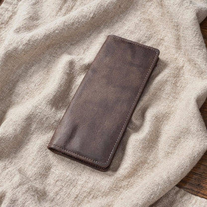 Retro Handmade Leather Multi-card Slots Long Wallets