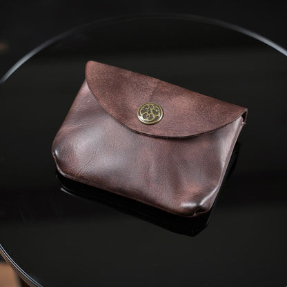 Retro Handmade Leather Coin Bag Storage Bag