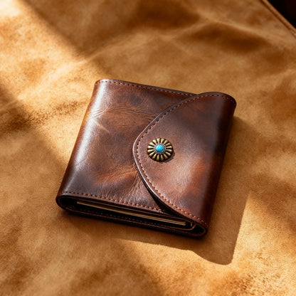 Leather Retro Handmade Short Wallets