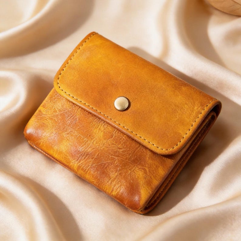 Vintage Leather Cards Holder Coin Wallet