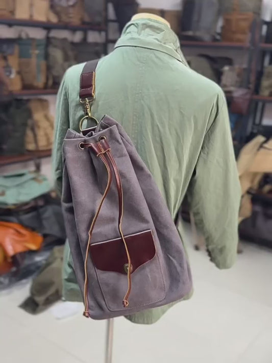 Retro Batik Cloth Canvas Chest Bag