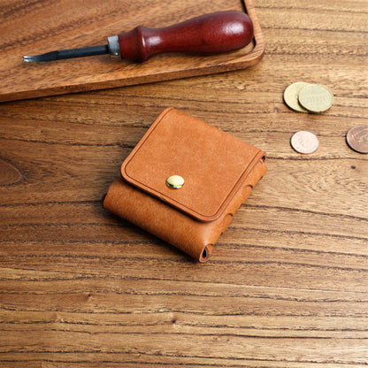Retro Tanned Leather Coin Bag Wallet