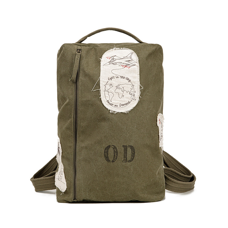 Retro Large Capacity Computer Backpack Travel Hiking Commuter Bucket Backpack