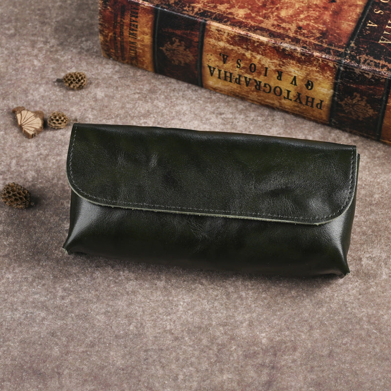 Retro Magnetic Handmade Leather Sunglasses Case