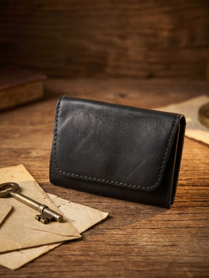 Vintage Leather Handmade Card Wallet