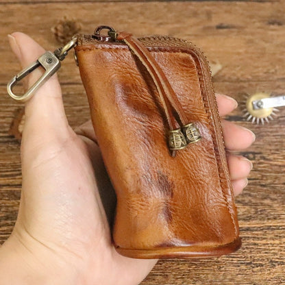 Retro Handmade Leather Key Bags Waist Bags