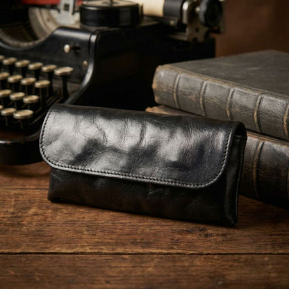 Retro Tanned Leather Glasses Case