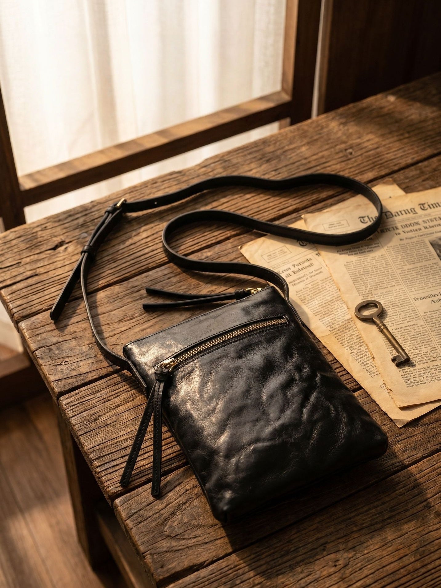 Retro Handmade Tanned Leather Shoulder Bag