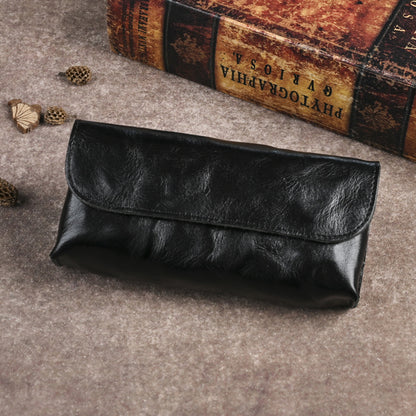 Retro Magnetic Handmade Leather Sunglasses Case