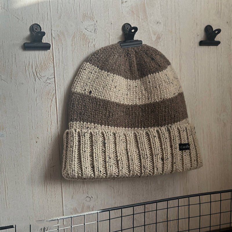 Retro Couple Striped Knitted Hat