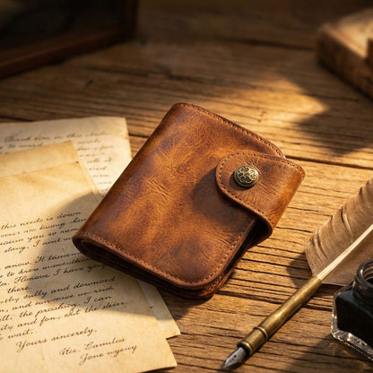 Retro Handmade Leather Card Coin Wallets