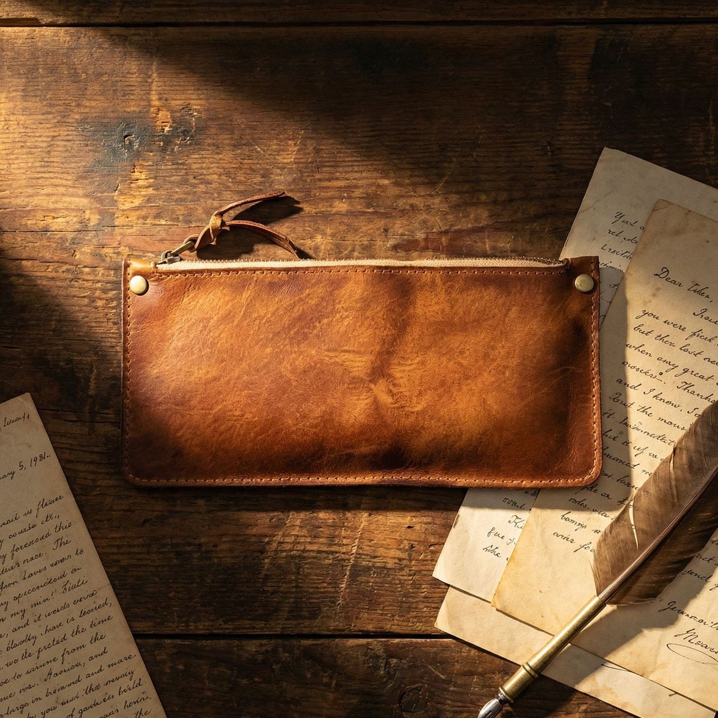 Retro Handmade Leather Card Wallets