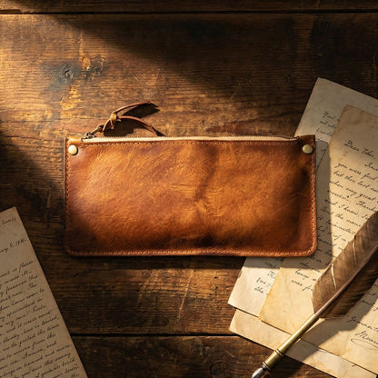 Retro Handmade Leather Card Wallets
