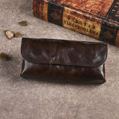 Retro Magnetic Handmade Leather Sunglasses Case