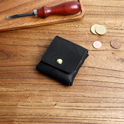 Retro Tanned Leather Coin Bag Wallet