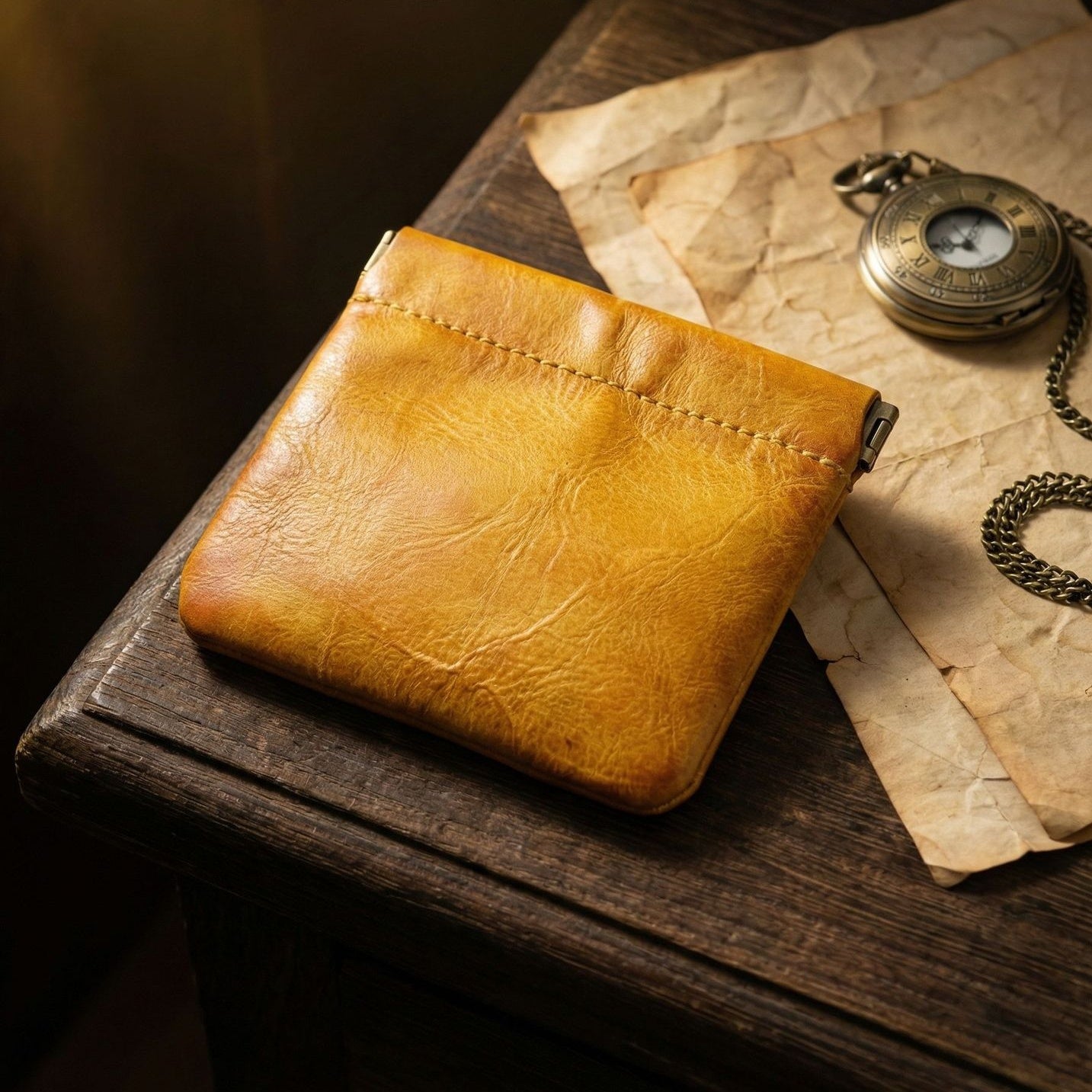 Retro Handmade Leather Card Wallets