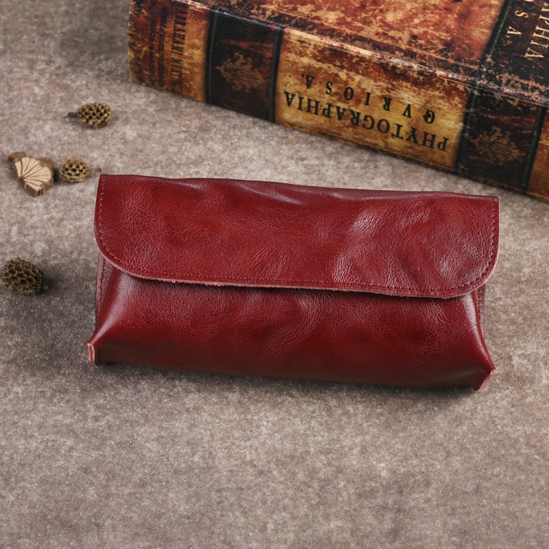 Retro Magnetic Handmade Leather Sunglasses Case
