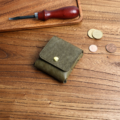 Retro Tanned Leather Coin Bag Wallet