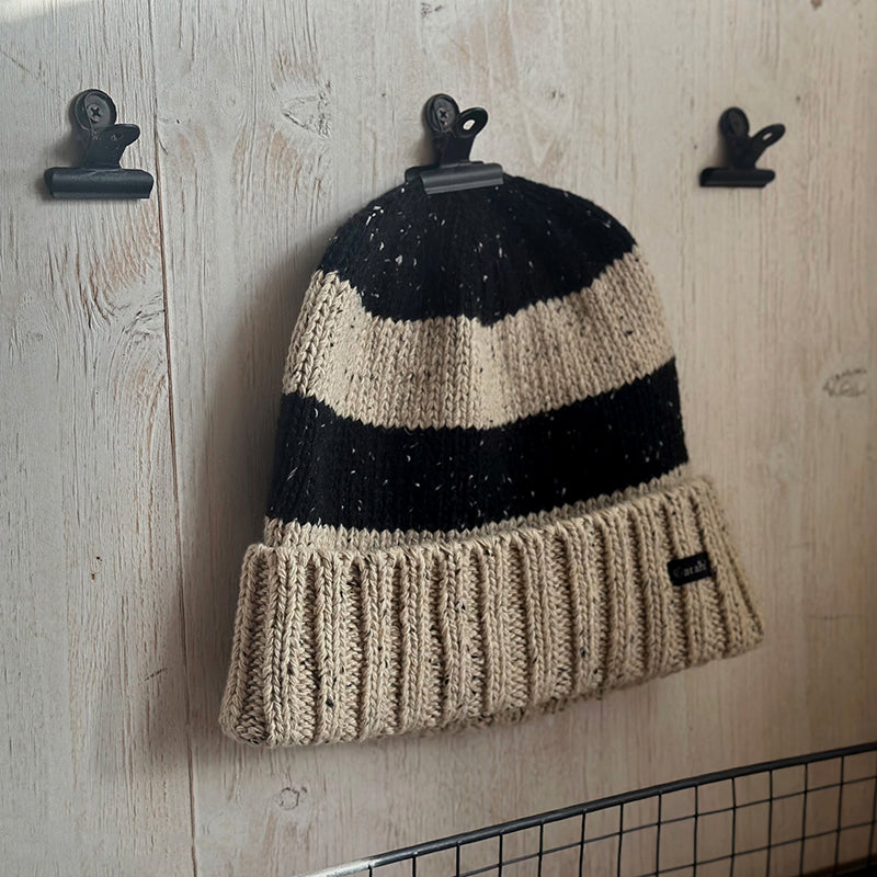 Retro Couple Striped Knitted Hat