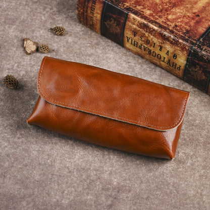 Retro Magnetic Handmade Leather Sunglasses Case