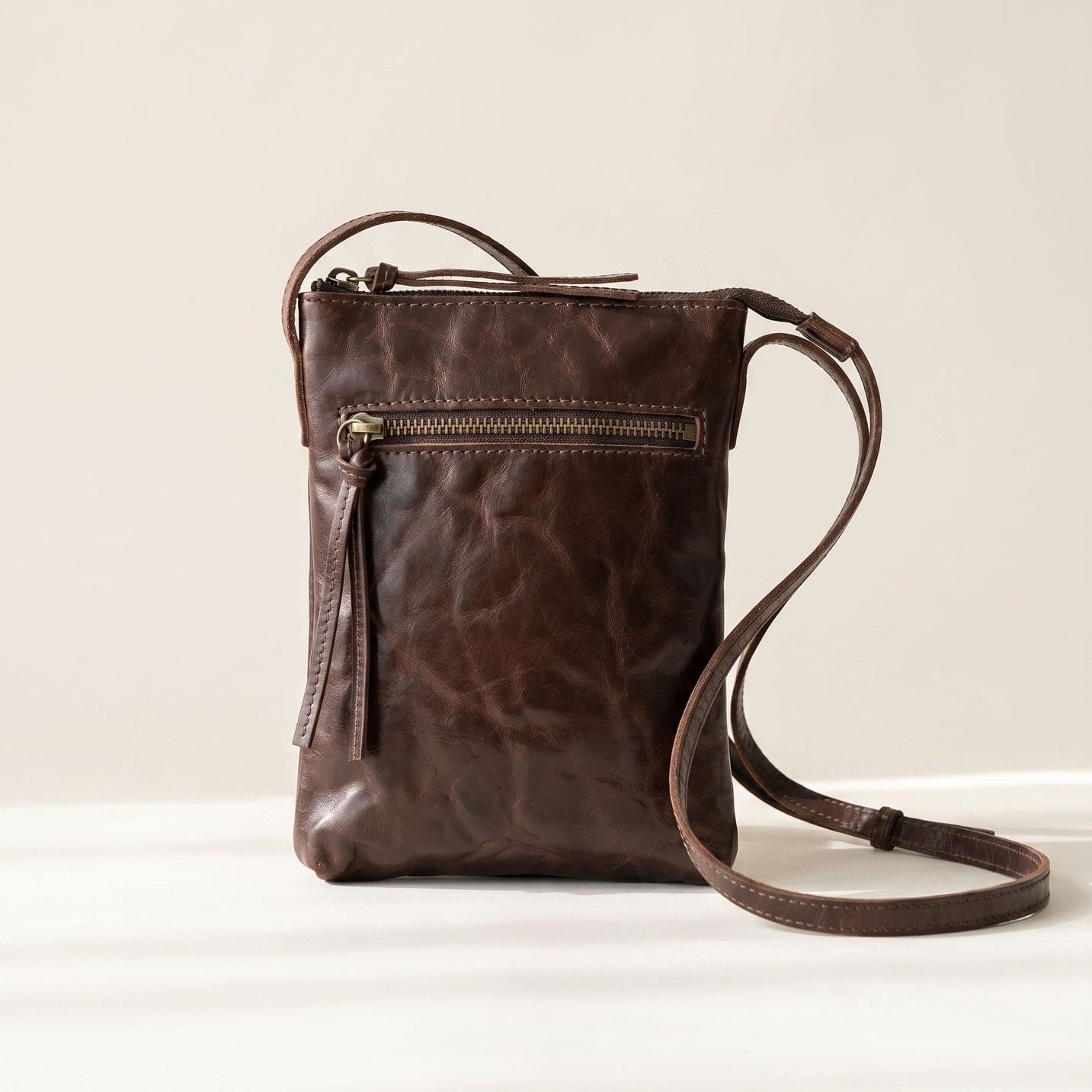 Retro Handmade Tanned Leather Shoulder Bag