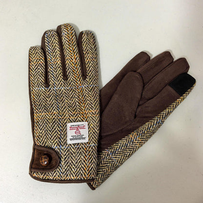 Retro Wool Touchscreen Tweed Plaid Gloves
