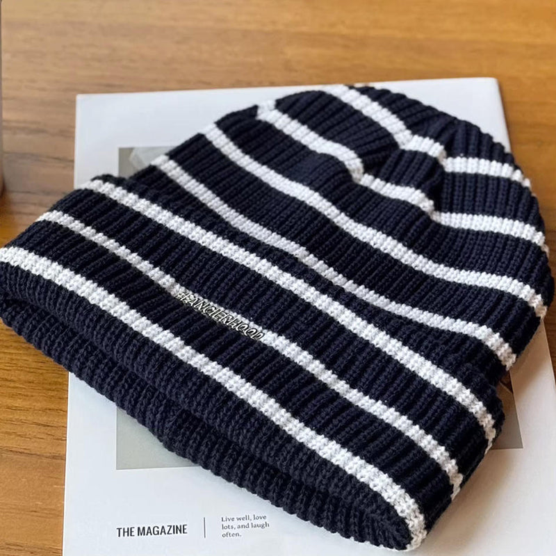 Retro Striped Knitted Hat