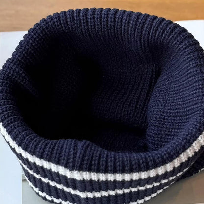 Retro Striped Knitted Hat