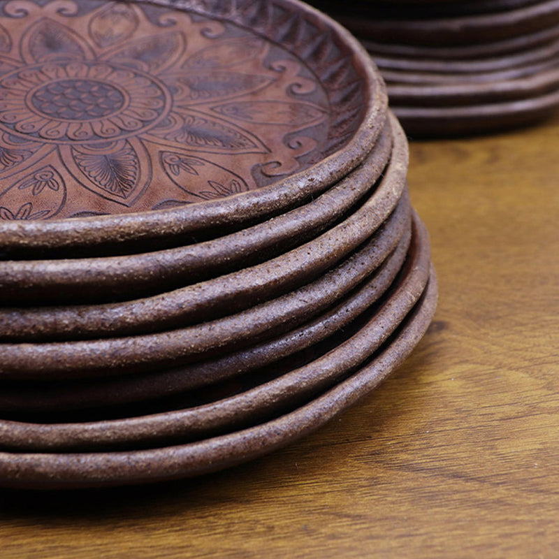 Retro Handmade Storage Leather Tray