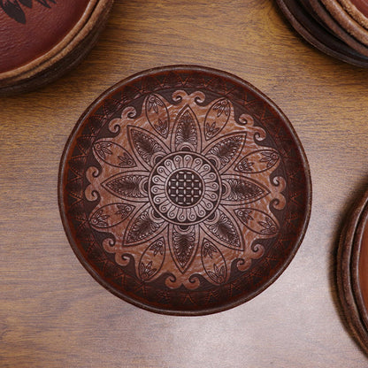 Retro Handmade Storage Leather Tray