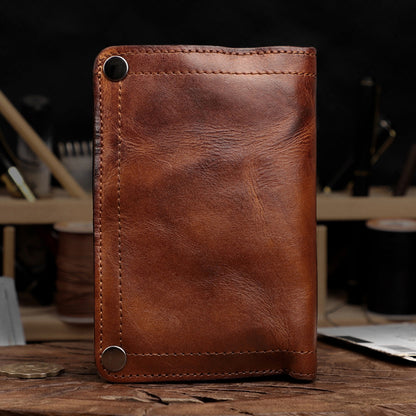 Retro Handmade Leather Wallet Multi-card Slots Wallet