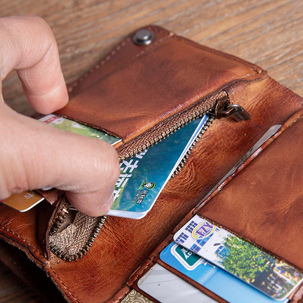 Retro Handmade Leather Wallet Multi-card Slots Wallet