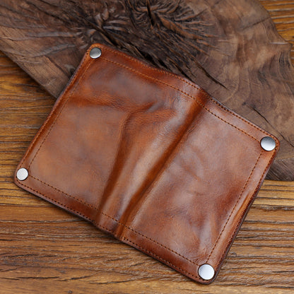 Retro Handmade Leather Wallet Multi-card Slots Wallet