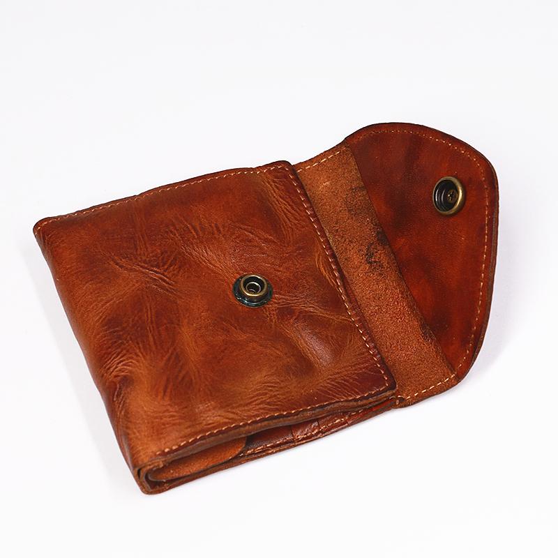 Retro Leather Handmade Short Wallets