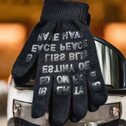 Touch Screen Printed Knitted Warm Gloves