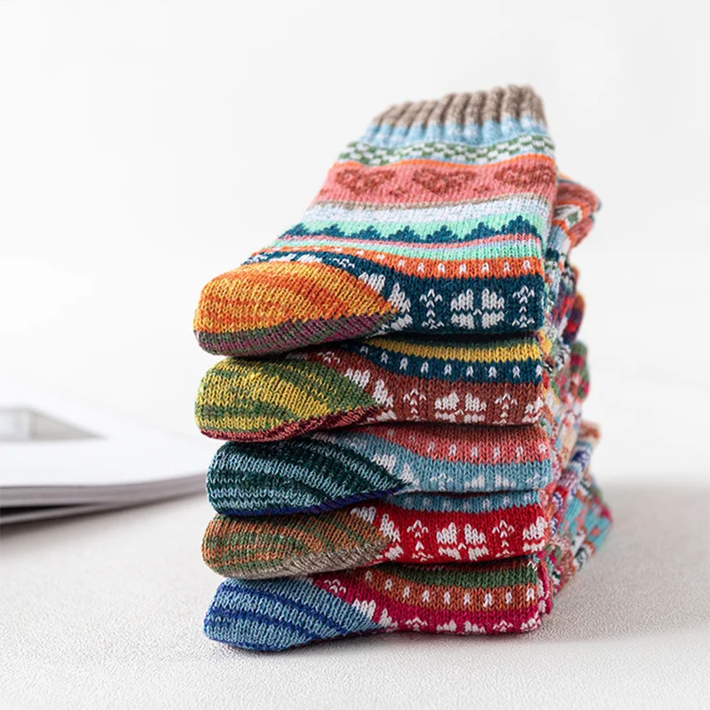 Women's Retro Ethnic Style Knitted Wool Socks