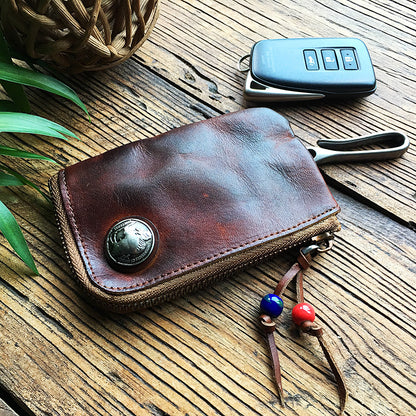 Mens Small Coin Card Holder Car Key Wallet