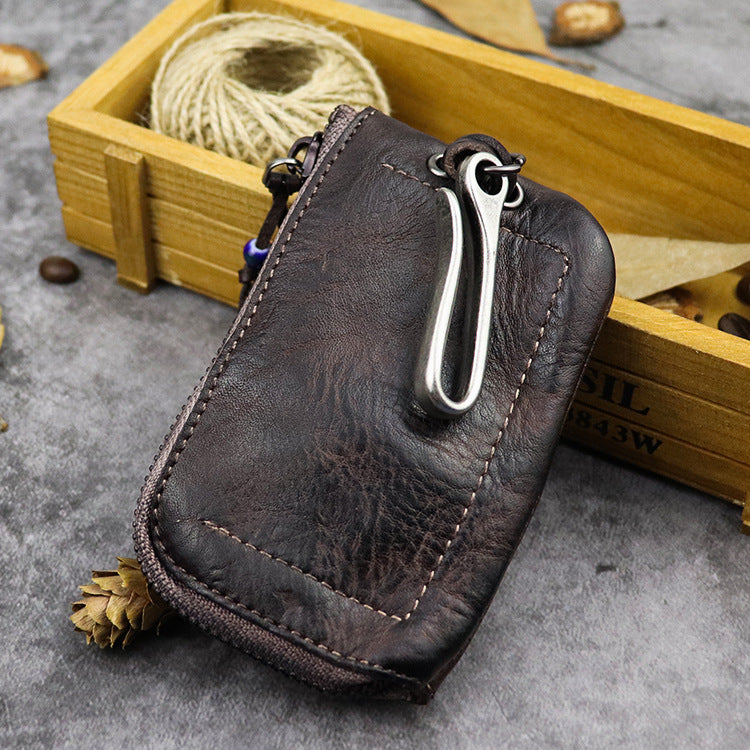 Mens Small Coin Card Holder Car Key Wallet