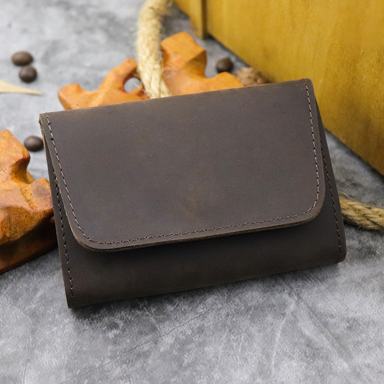 %100 Handmade Retro Card Holder Leather Wallet