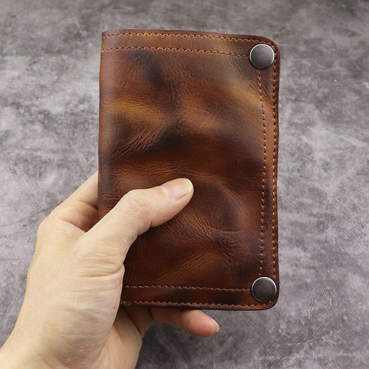 Retro Handmade Leather Wallet Multi-card Slots Wallet