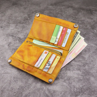 Retro Handmade Leather Wallet Multi-card Slots Wallet