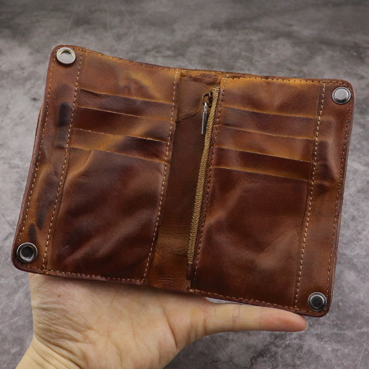 Retro Handmade Leather Wallet Multi-card Slots Wallet