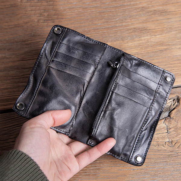 Retro Handmade Leather Wallet Multi-card Slots Wallet