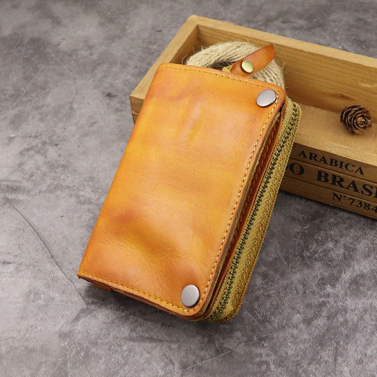 Handmade Leather Key Holder Coin Card Car Key Wallet