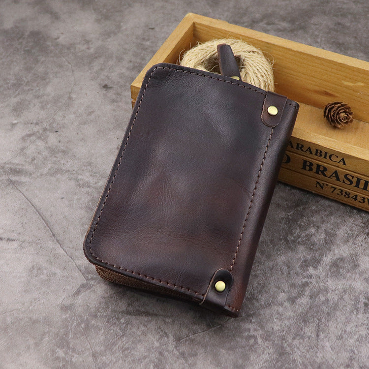 Handmade Leather Key Holder Coin Card Car Key Wallet